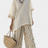 Susanne | Geometrisk Print Bukser & Linned Top Sæt