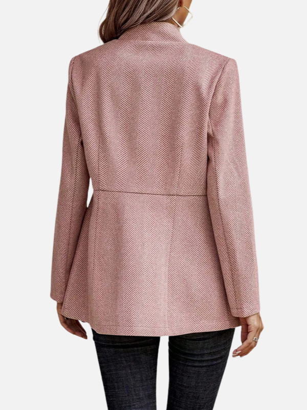 Pia | Elegant Dameblazer i Sildebensmønster