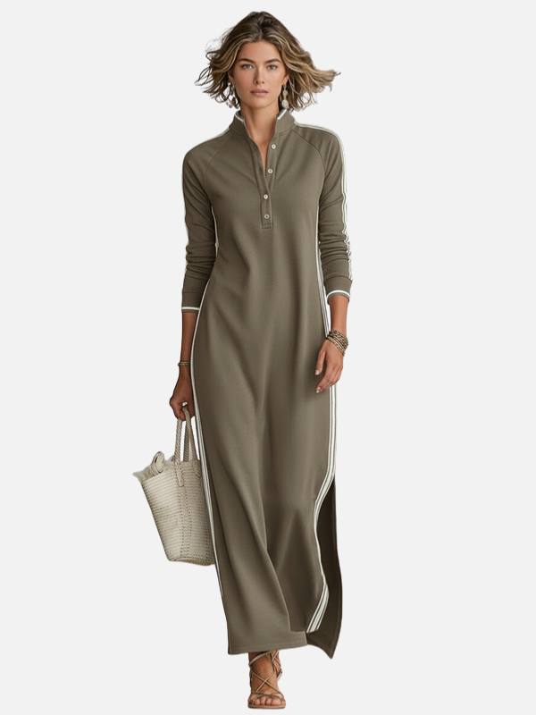 Lone | Langærmet Sweatshirtkjole, Sporty Maxi