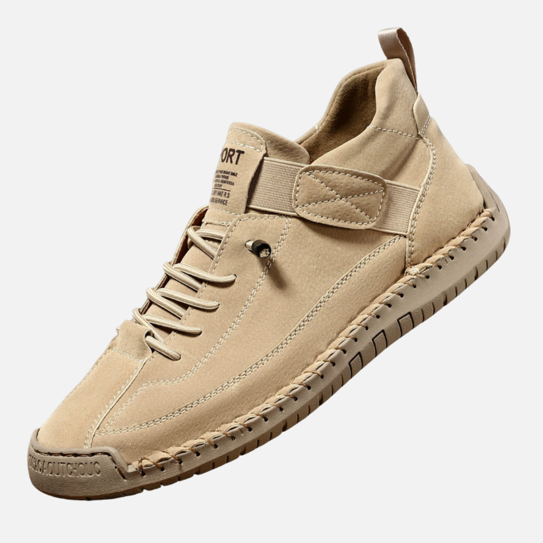 Lene | Lave Sneakers med Snøre og Velcrorem