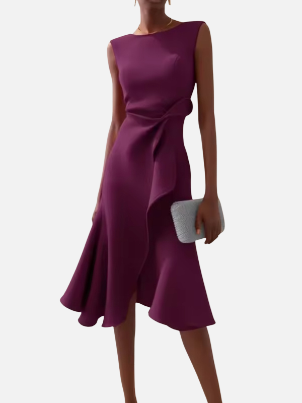 Anna | Elegant Figursyet Festkjole i Midi