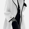 Susanne | Frakke i Uld-look med Sjalskrave & Kant