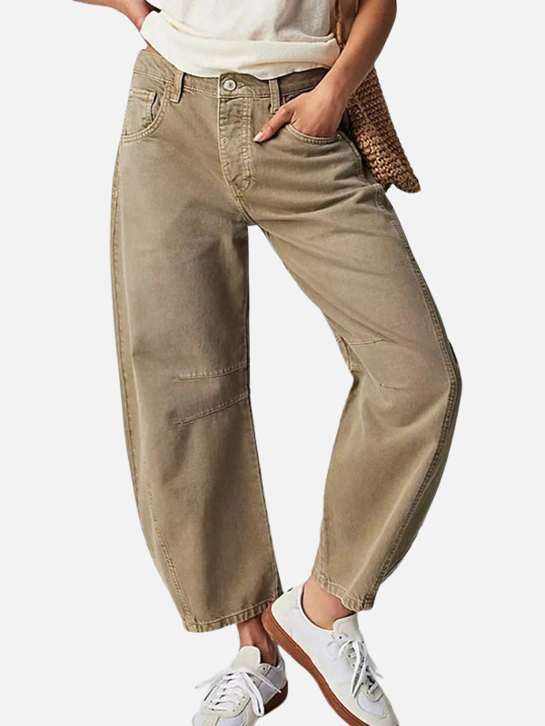 Anna | Barrel Jeans med Rund Pasform til Dame