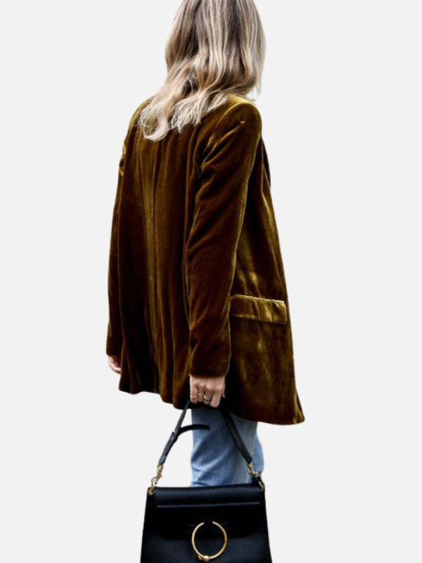 Lene | Elegant Fløjlsblazer med Reverskrave