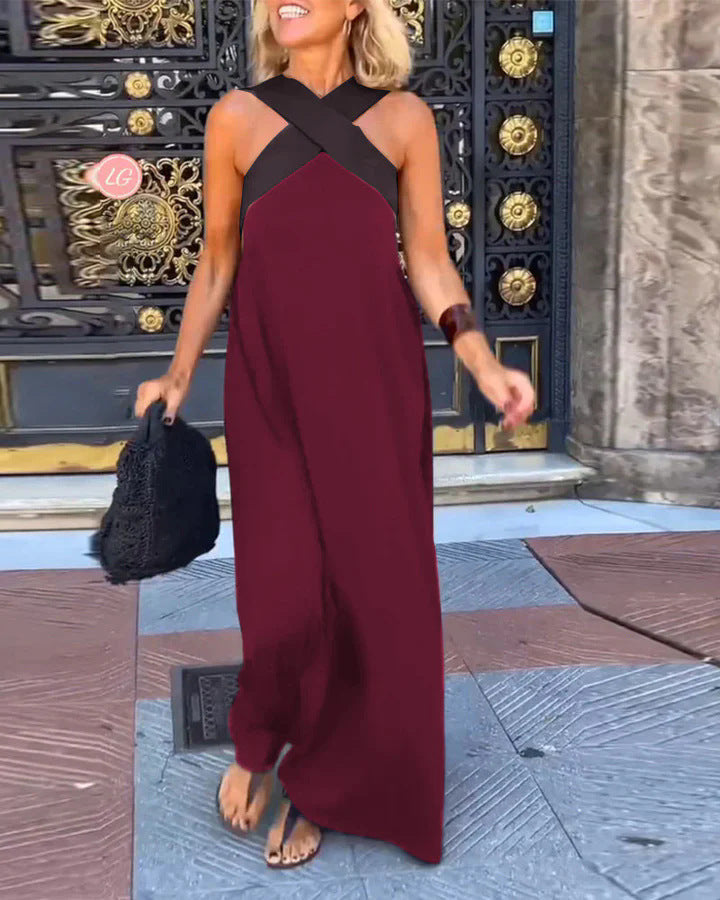 Aimee™ | Åndbar Komfortabel Kryds Maxi Kjole