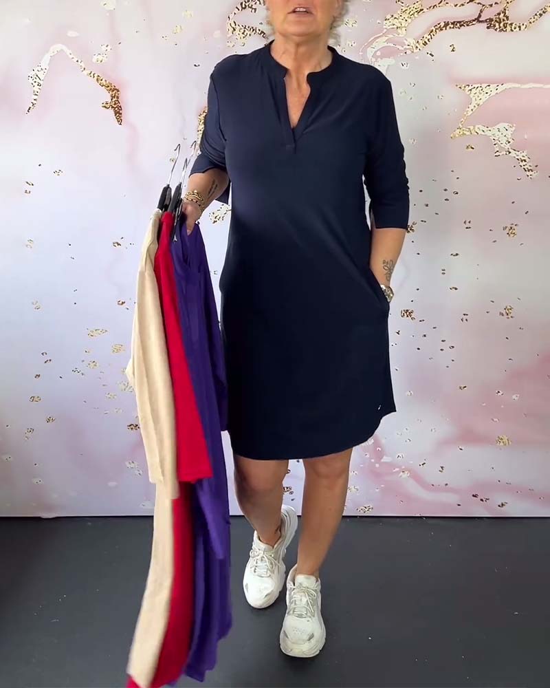 Hanne | Elegant V-Hals Kjole