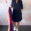 Hanne | Elegant V-Hals Kjole
