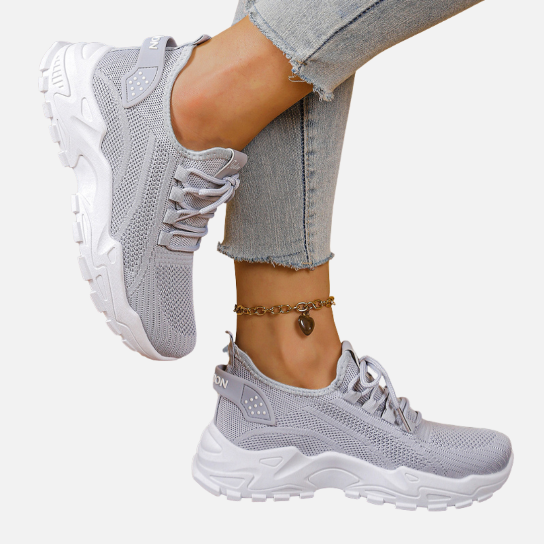 Lene | Chunky Sneakers med Snøre og Plateau