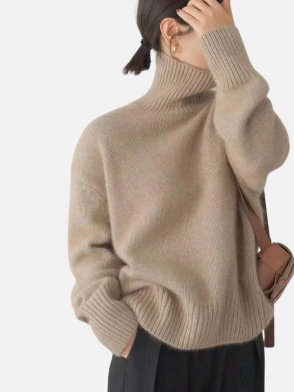 Karen | Blød Rullekravesweater i Oversize