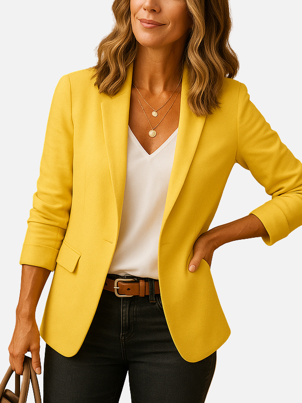 Camilla | Figursyet Blazer med Revers til Dame
