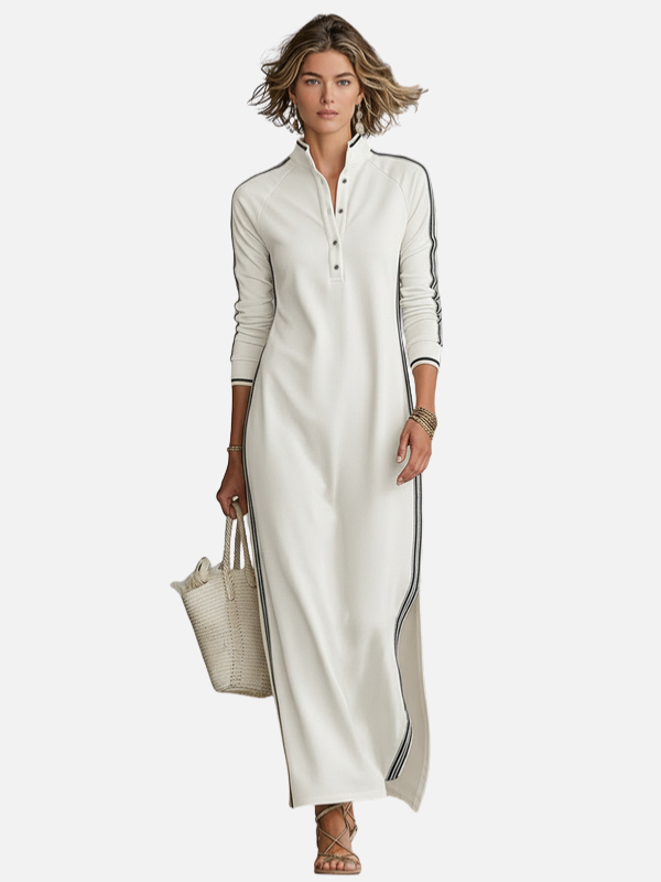 Lone | Langærmet Sweatshirtkjole, Sporty Maxi