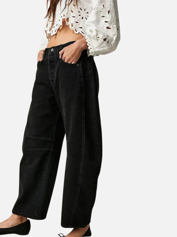 Anna | Barrel Jeans med Rund Pasform til Dame