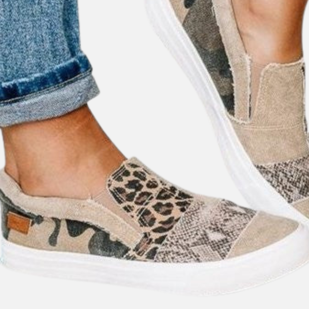 Susanne | Slip-on Sneakers med Dyreprint