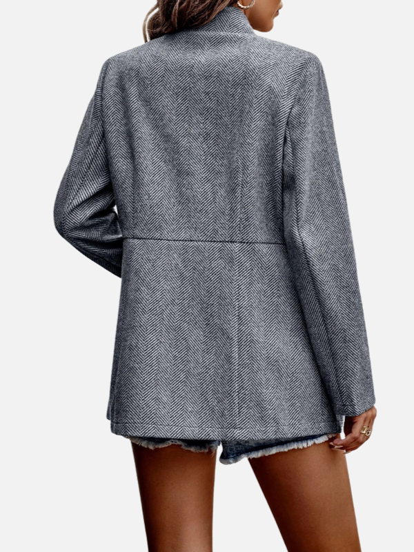 Pia | Elegant Dameblazer i Sildebensmønster