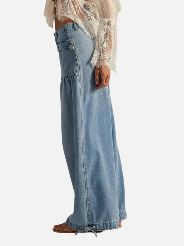 Anna | Løse Jeans med Elastik i Anklerne