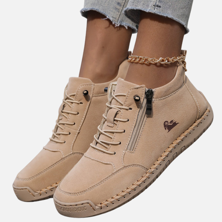Hanne | Ankelsneakers med Lynlås og Snøre