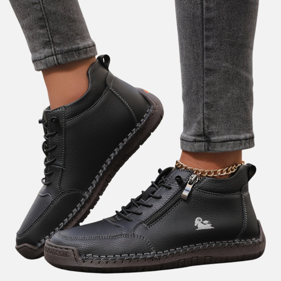 Hanne | Ankelsneakers med Lynlås og Snøre