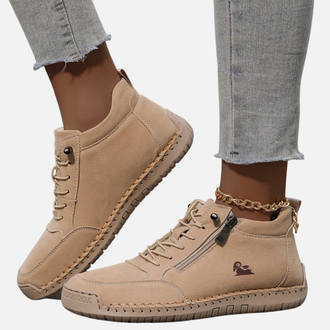 Hanne | Ankelsneakers med Lynlås og Snøre