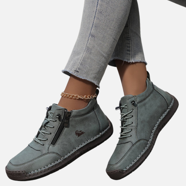 Hanne | Ankelsneakers med Lynlås og Snøre