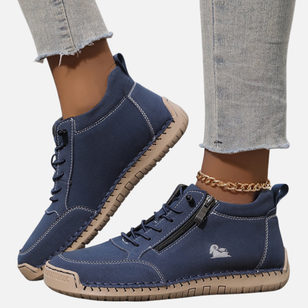 Hanne | Ankelsneakers med Lynlås og Snøre