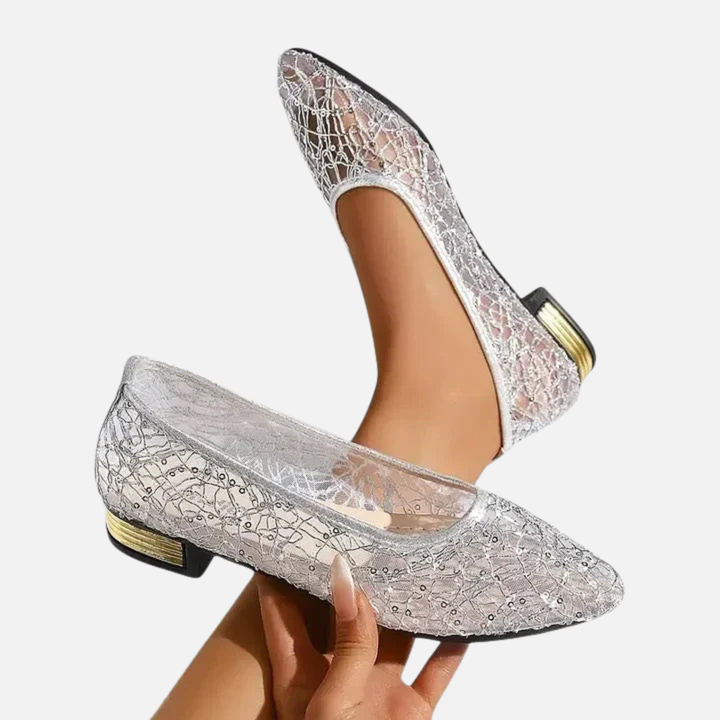 Ida | Ballerinasko med Blonde og Pailletter