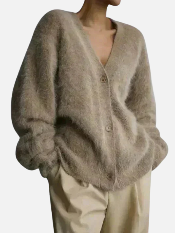Camilla | Blød Cardigan med V-Hals, Oversize