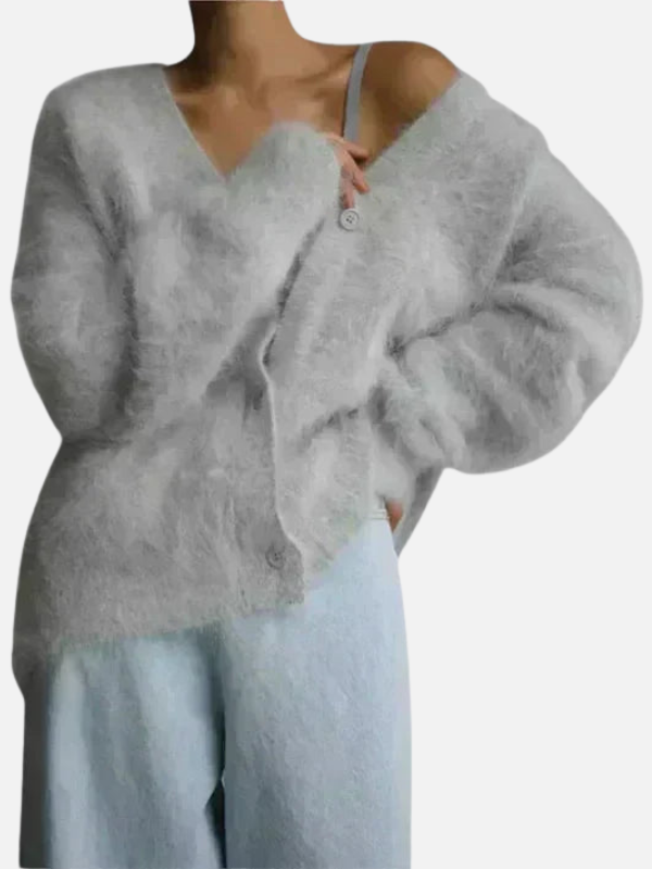 Camilla | Blød Cardigan med V-Hals, Oversize
