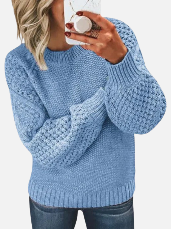 Anna | Blød Grovstrik Sweater med Rundhals