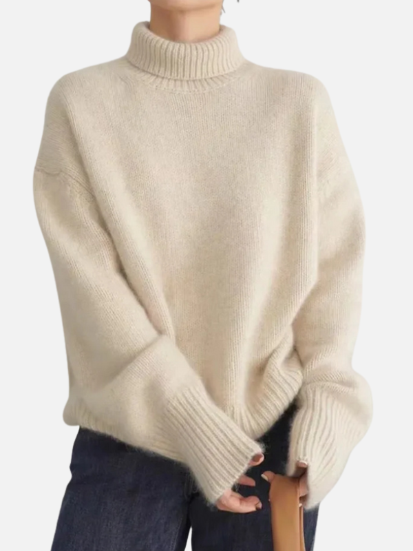 Karen | Blød Rullekravesweater i Oversize