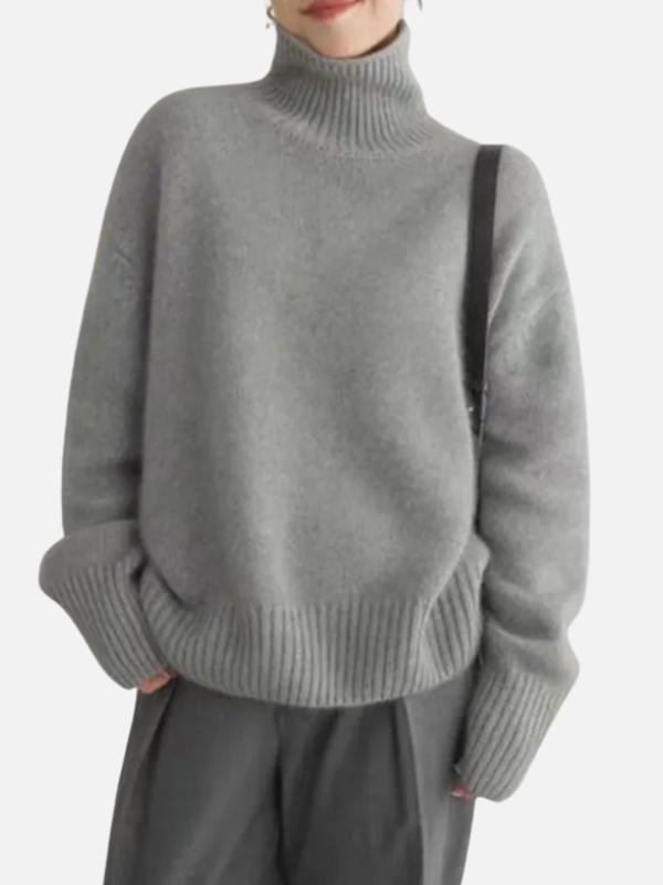 Karen | Blød Rullekravesweater i Oversize