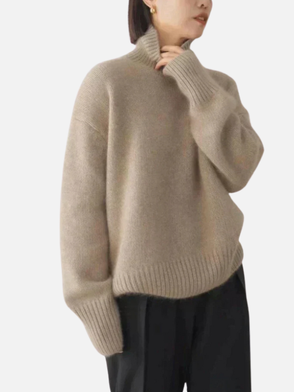 Karen | Blød Rullekravesweater i Oversize