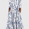 Ida | Blomstret Midikjole, Sommerkjole med Print