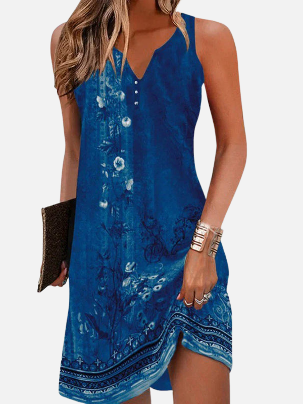 Mette | Blomstret Minikjole, Boho Sommerkjole