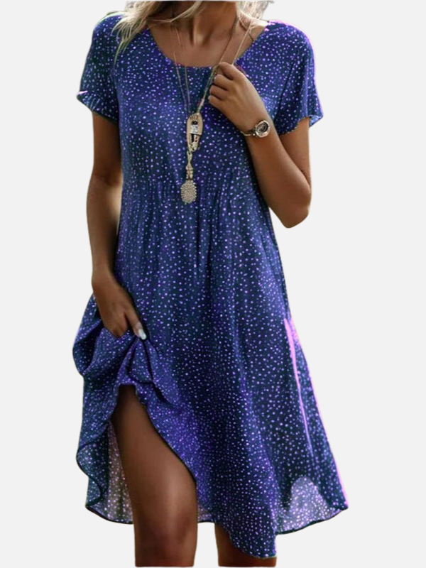 Hanne | Blomstret Skjortekjole, Boho Sommerkjole