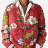 Marianne | Blomstret Strikcardigan i Botanisk Print