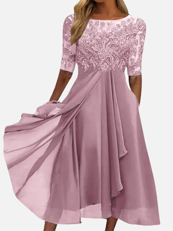 Camilla | Blondekjole, Elegant Festkjole Midi