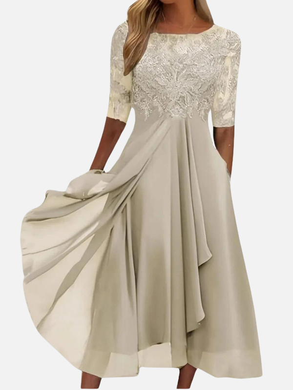 Camilla | Blondekjole, Elegant Festkjole Midi
