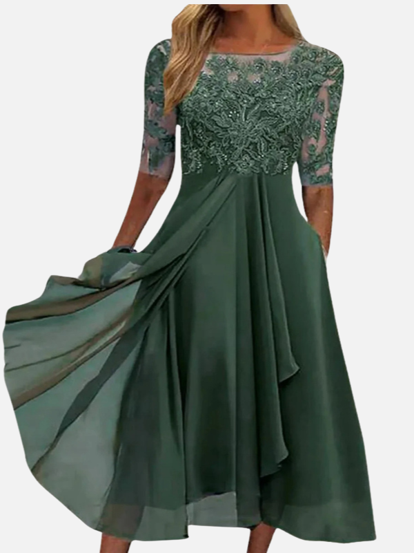 Camilla | Blondekjole, Elegant Festkjole Midi