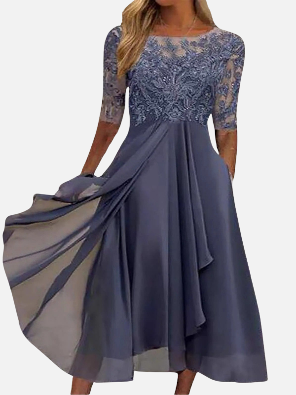 Camilla | Blondekjole, Elegant Festkjole Midi