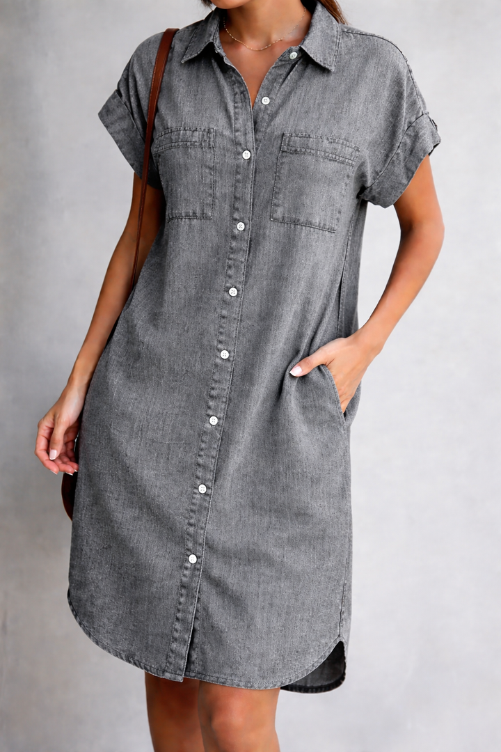 Elenore | Denim Kjole