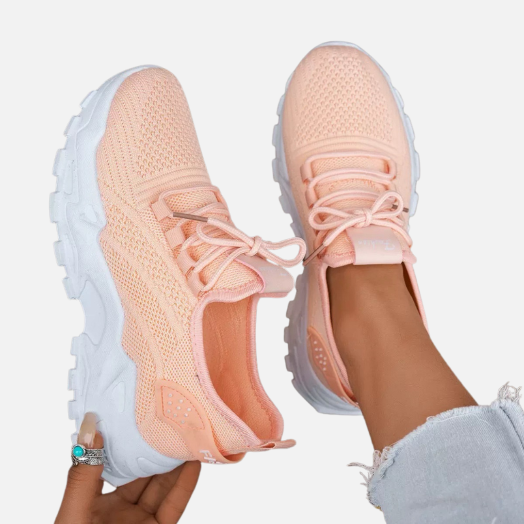 Lene | Chunky Sneakers med Snøre og Plateau
