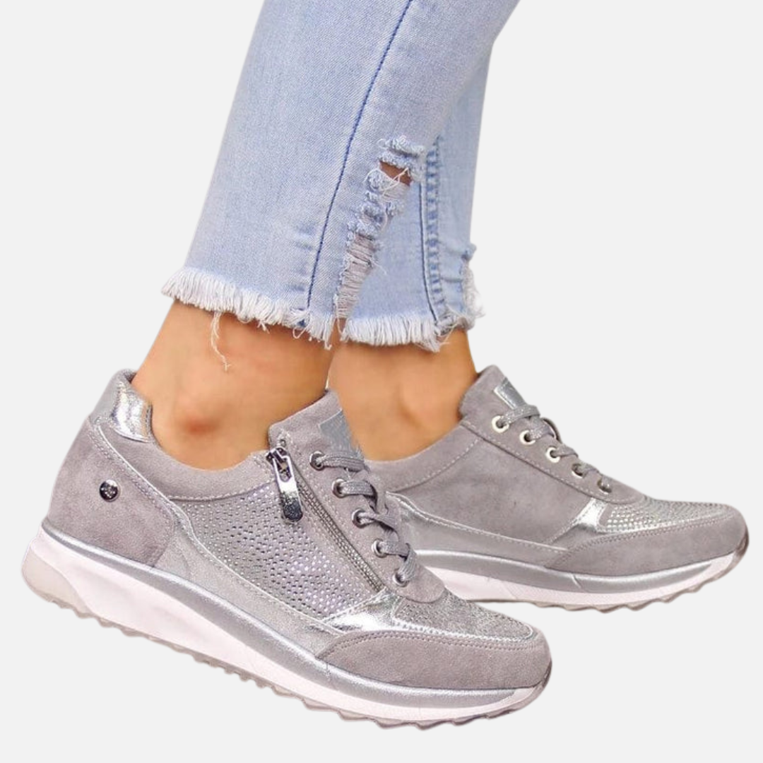 Camilla | Damesneakers med Lynlås og Snøre