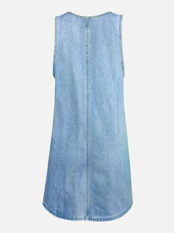 Helle | Denim Spencerkjole med Lommer