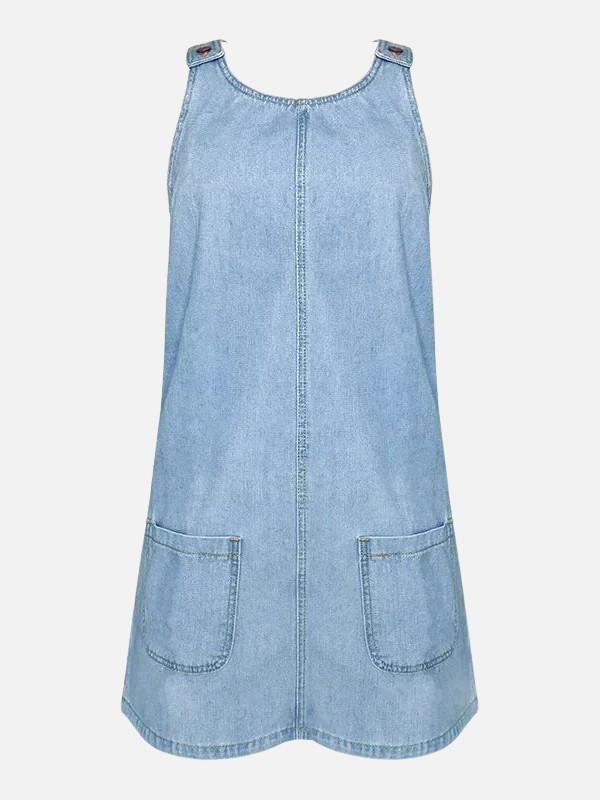 Helle | Denim Spencerkjole med Lommer