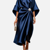 Karen | Draperet Satin Maxikjole