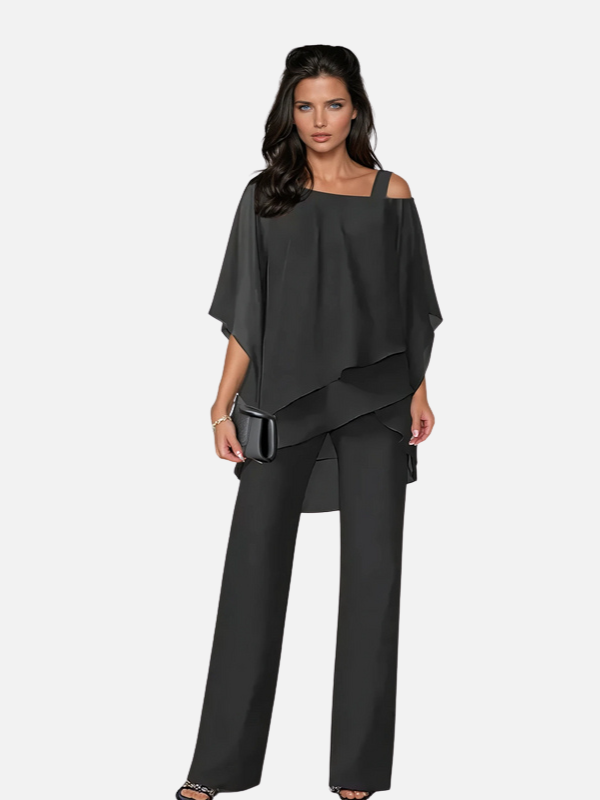 Anna | Elegant Cold-Shoulder Sæt med Bukser