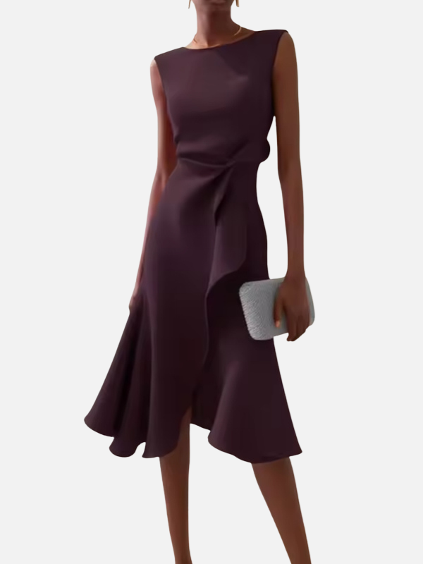 Anna | Elegant Figursyet Festkjole i Midi
