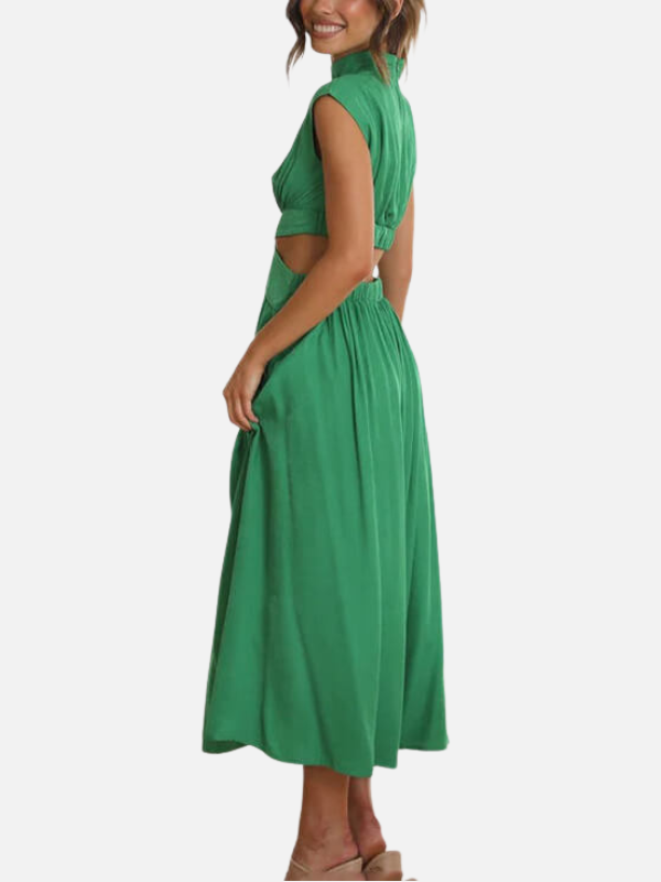Anna | Elegant Midikjole med Cut-Out
