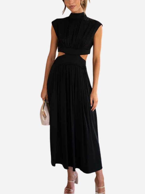 Anna | Elegant Midikjole med Cut-Out