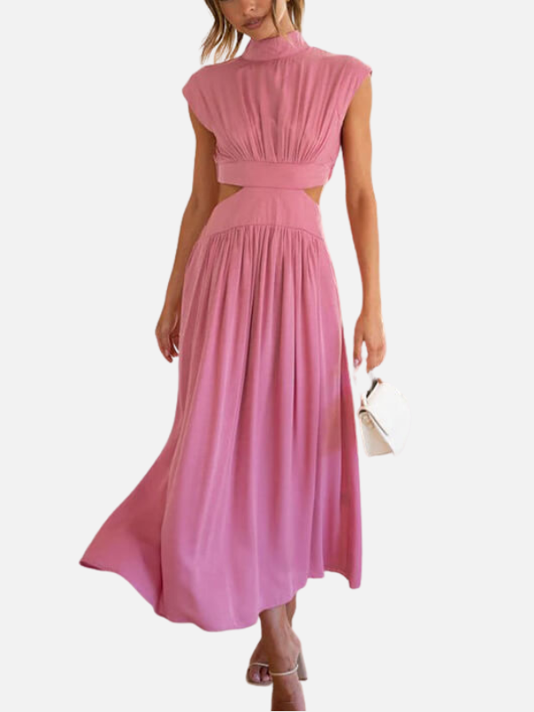 Anna | Elegant Midikjole med Cut-Out